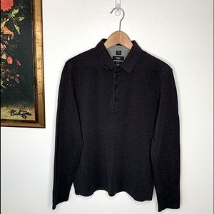 HUGO BOSS MEN’S BUTTON UP COLLAR SWEATER